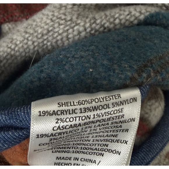 Idyllwind Southwestern Aztec Blanket Jacket Shacket Women's XL Rust Wool Blend - Picture 13 of 13